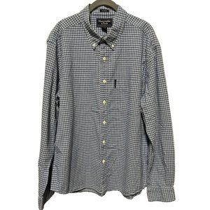 Abercrombie & Fitch Mens Shirt Large‎ Muscle Long Sleeve Button Down Blue Plaid